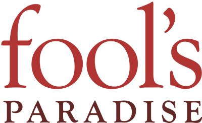 Text based logo for Fool's Paradise street theatre angency