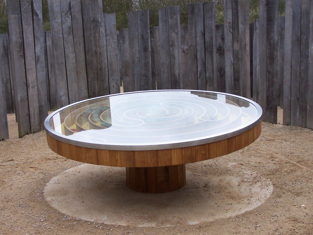 Marble maze game, interactive, labyrinth.