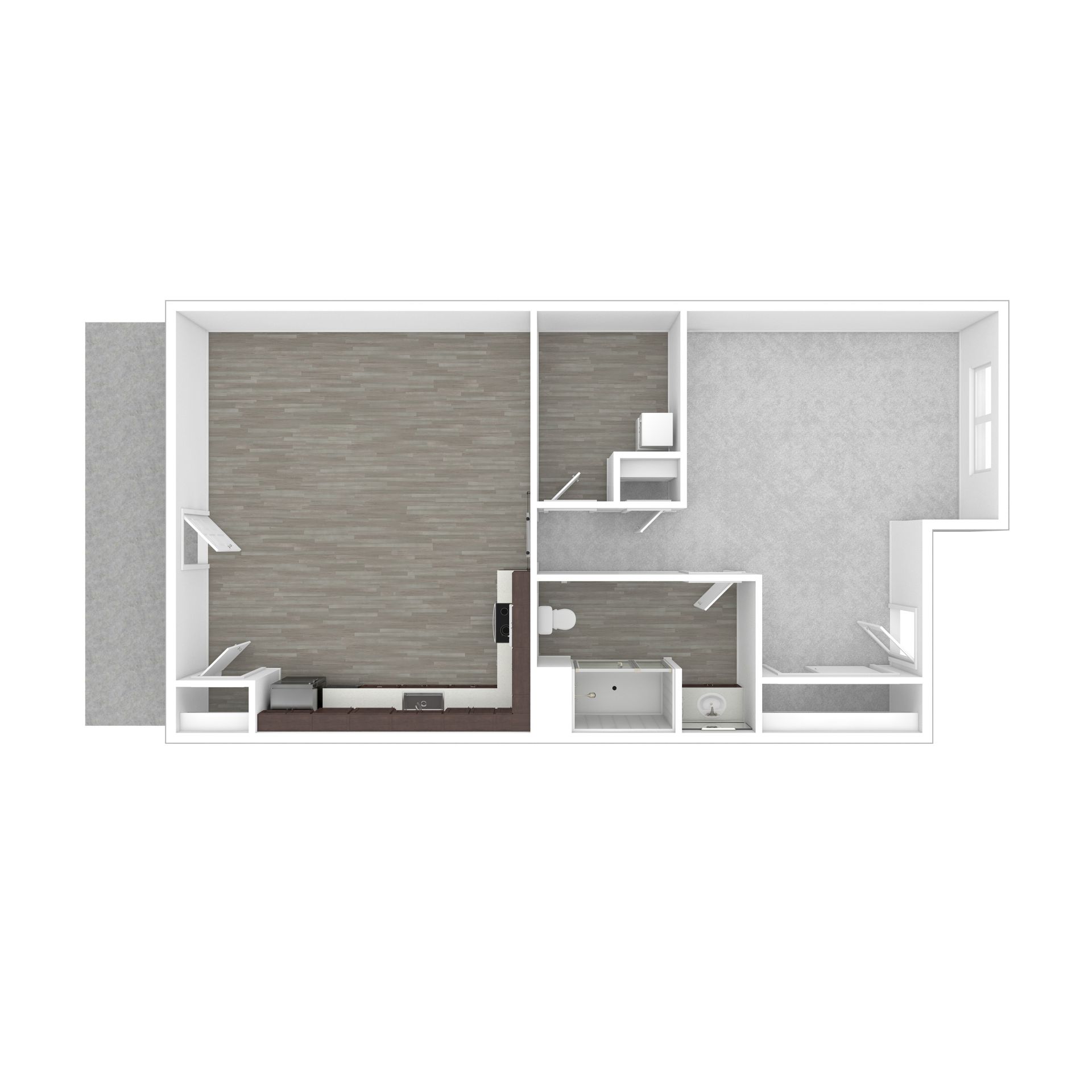 1 bedroom floor plan layout