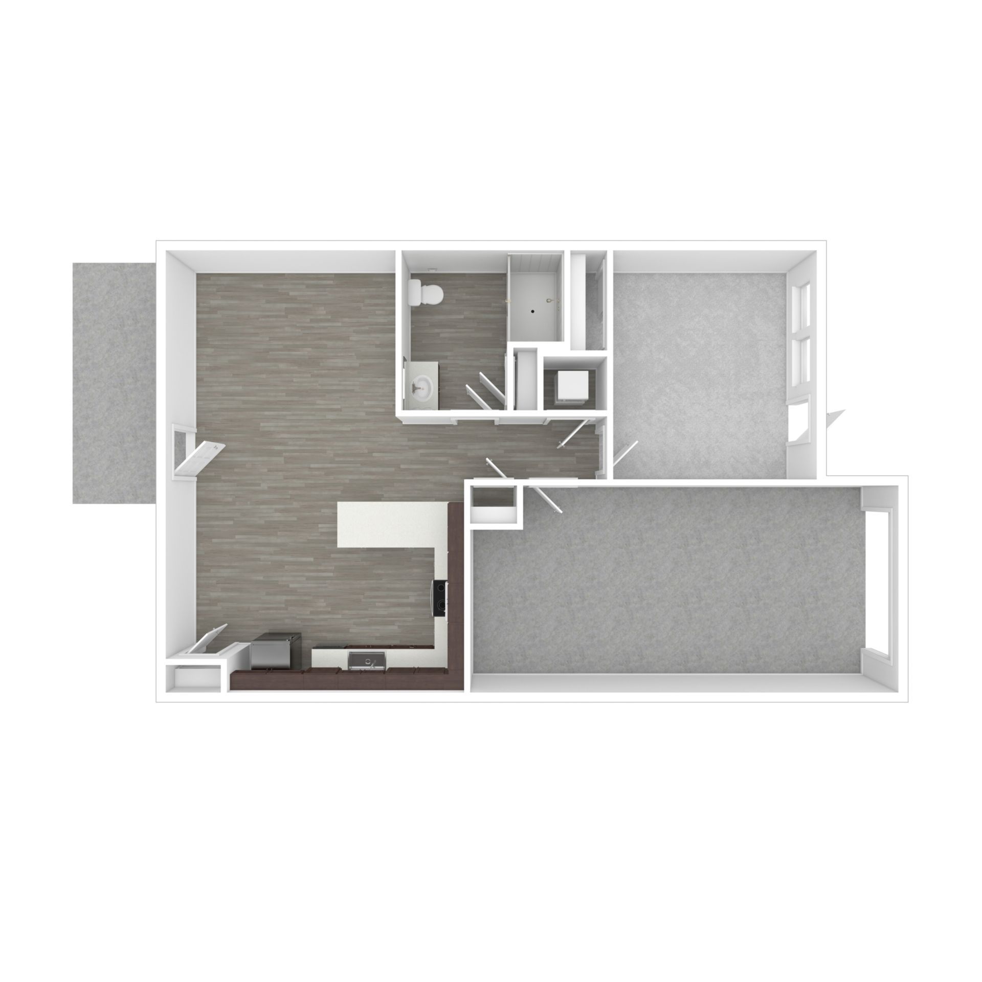 1 bedroom floor plan