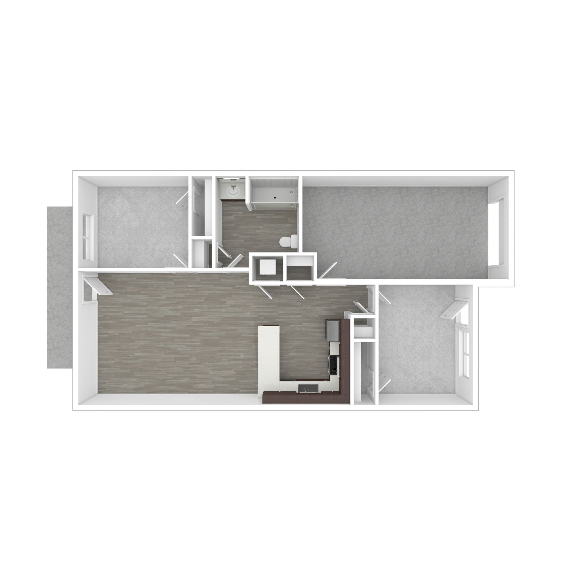 2 bedroom floor plan layout
