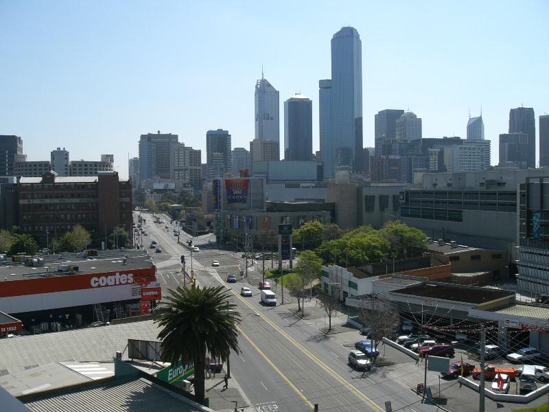 An aerial view of a city