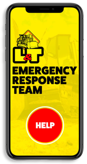 A cell phone with the emergency response team app on it