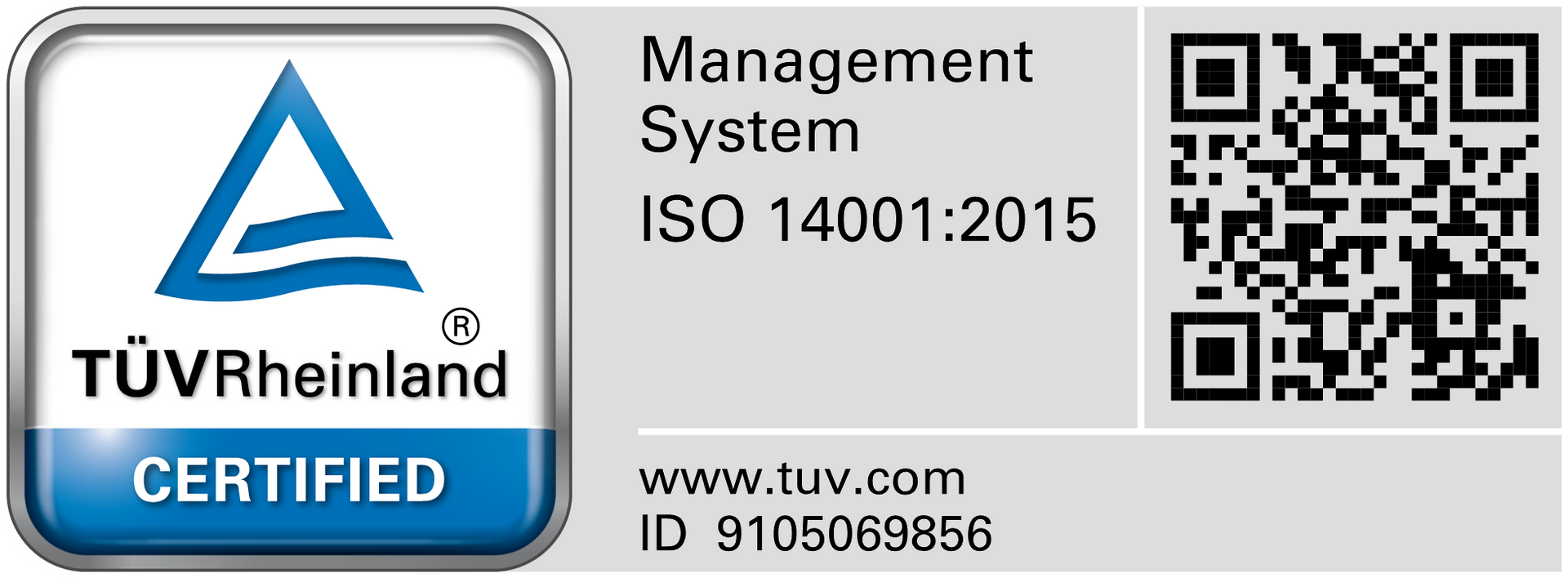 Un código qr que dice sistema de gestión iso 14001 2015