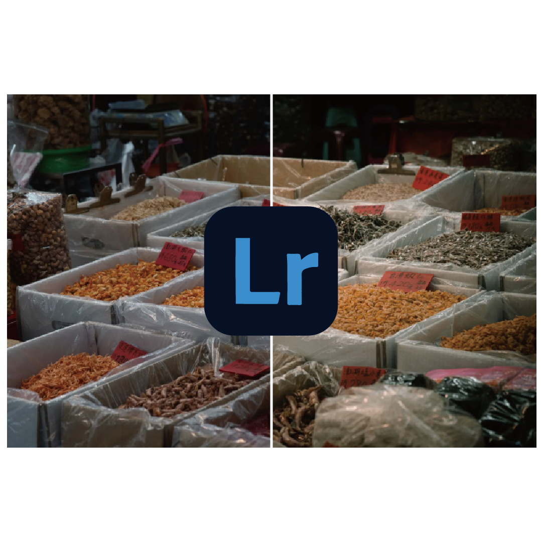 A picture of a market with a lr logo on it.