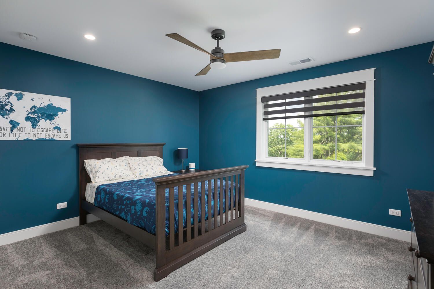 Custom home bedroom Plainfield, Illinois.  Chicago western suburbs custom home in  Naperville, Hinsdale, Glen Ellyn, Wheaton 