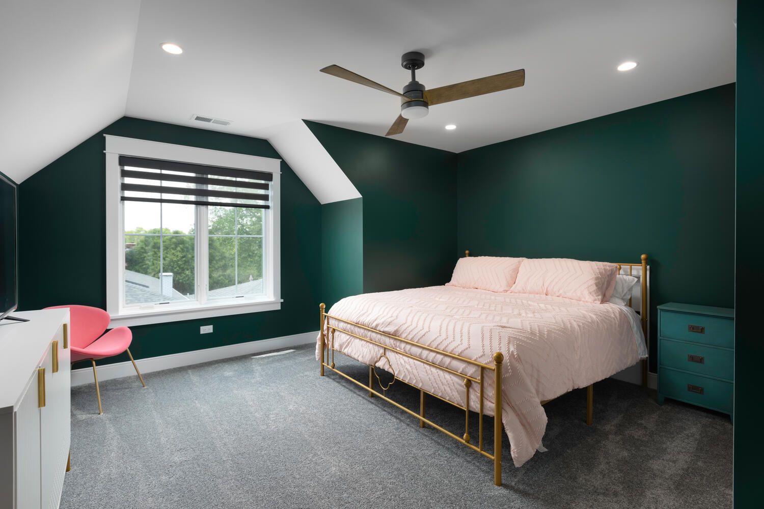 Custom home custom bedroom  in the western suburbs of Chicago. Plainfield, Naperville, Hinsdale, Oak Brook, Illinois