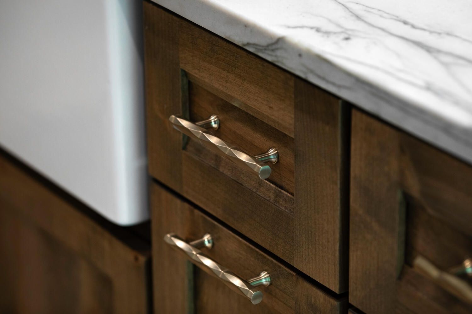 Custom home cabinet hardware finishes Plainfield, Illinois.  Chicago western suburbs, Winnetka, Clarendon Hills, Oak Brook.