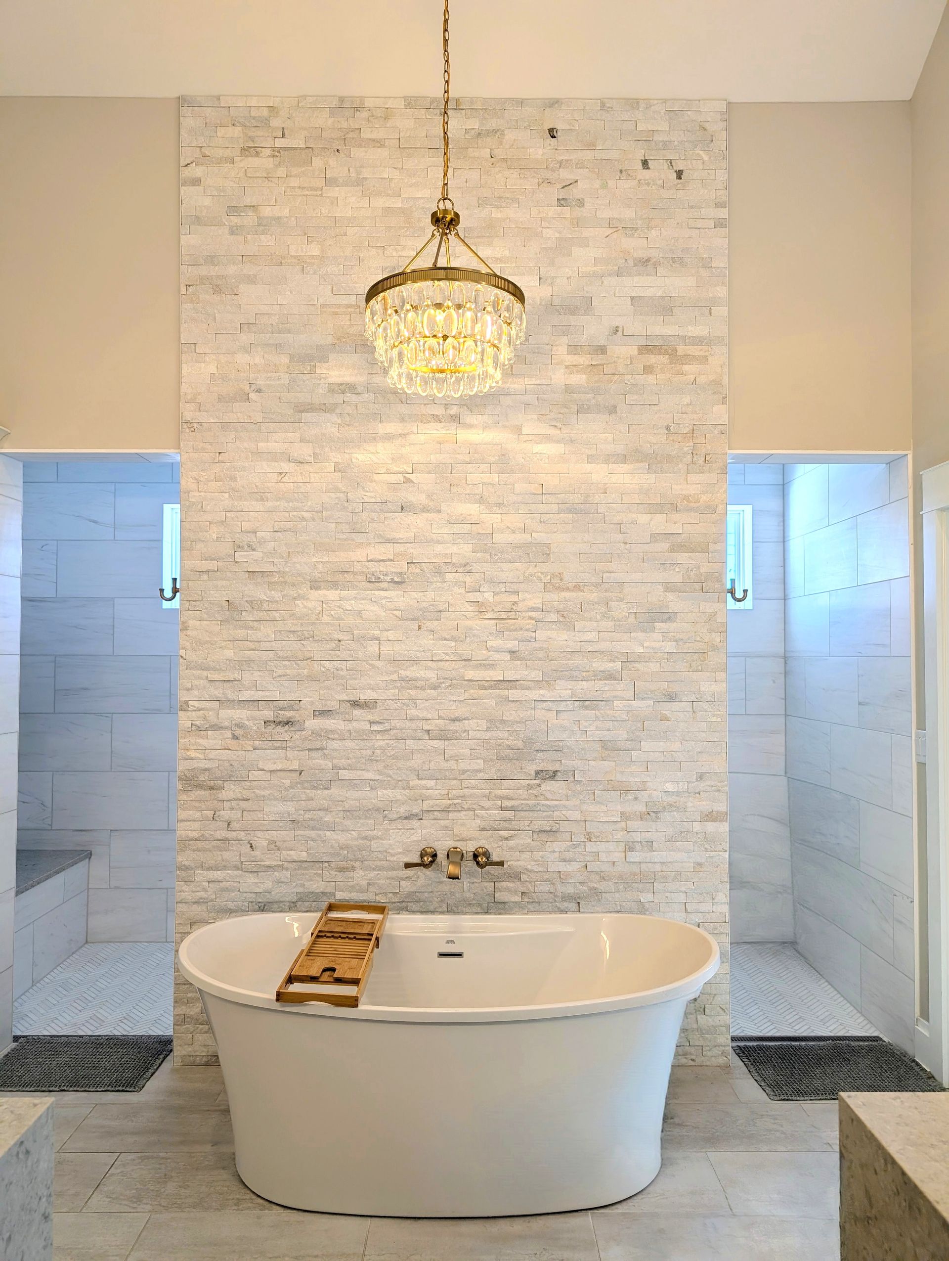Custom home  bathroom with large soaker tub in Elmhurst Illinois. Naperville, Hinsdale, Glen Ellyn, Downers Grove, Wheaton. 