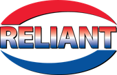 The logo for reliant heating and air conditioning