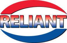 The logo for reliant heating and air conditioning