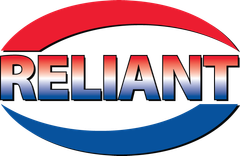 The logo for reliant heating and air conditioning