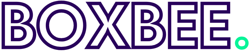 Een boxbee-logo met een groene cirkel eromheen op een witte achtergrond.