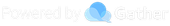 Powered by Gather logo in light blue and gray text