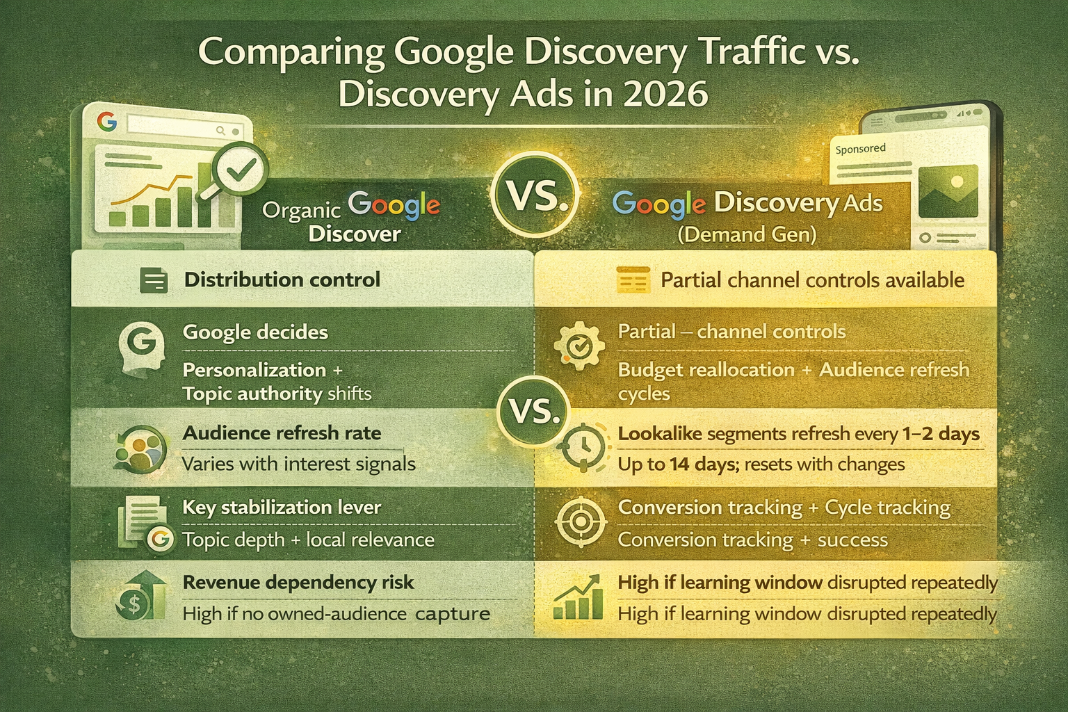 Infographic comparing two AI advertising strategies: Lane A (Paid Inclusion for brand discovery) and Lane B (Paid Next Step).