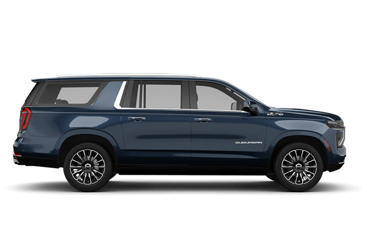 Dark blue GMC Yukon XL SUV.