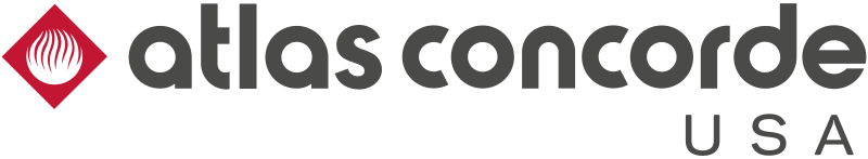 The logo for atlas concorde usa is shown on a white background