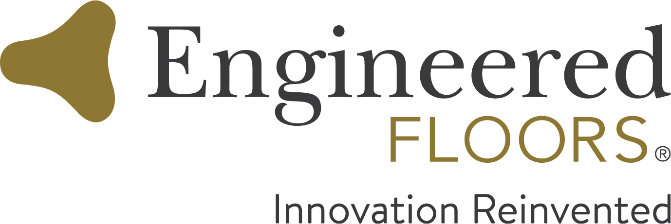The logo for engineered floors innovation reinvented