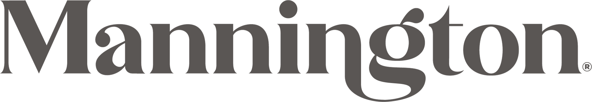 A black and white logo for mannington magazine