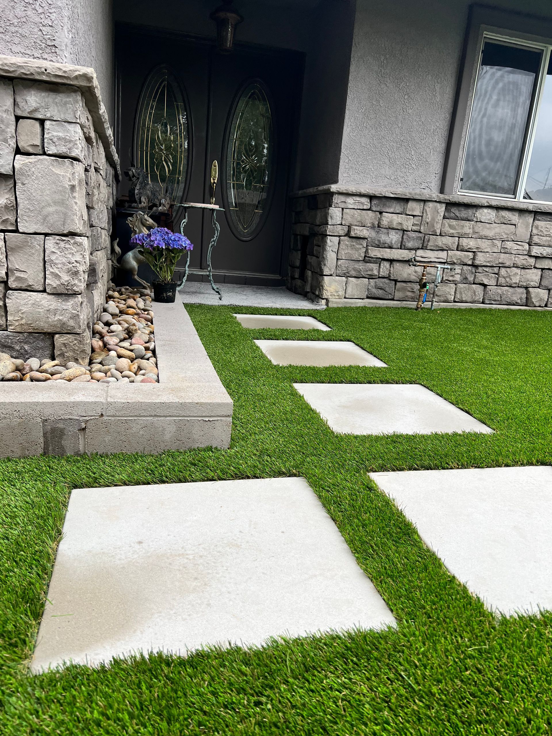 artificial grass yard border