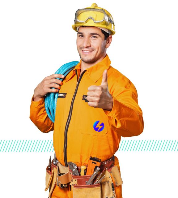 electrician smiling