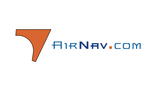 The AirNav.com logo featuring a stylized orange triangular icon next to the blue text 