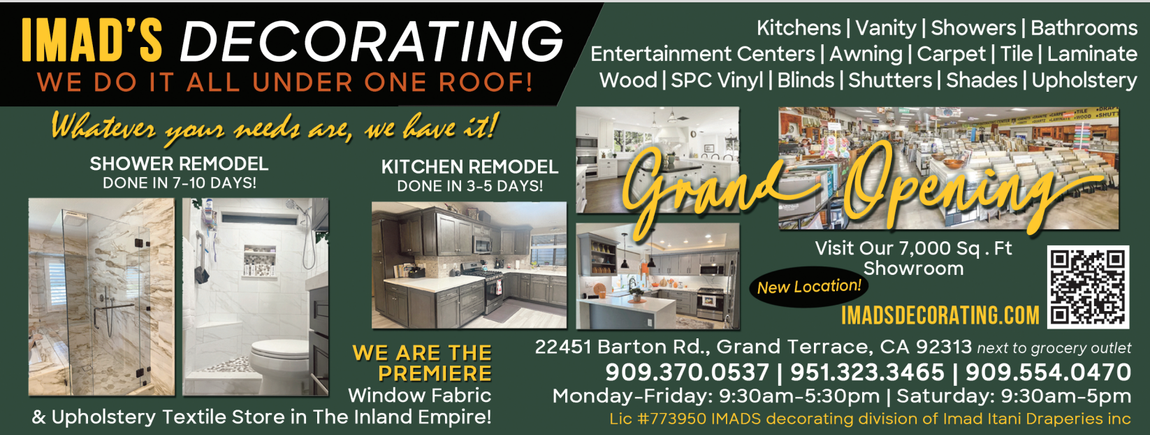 home remodeling contractor Imad's advertisment for Colton CA Area