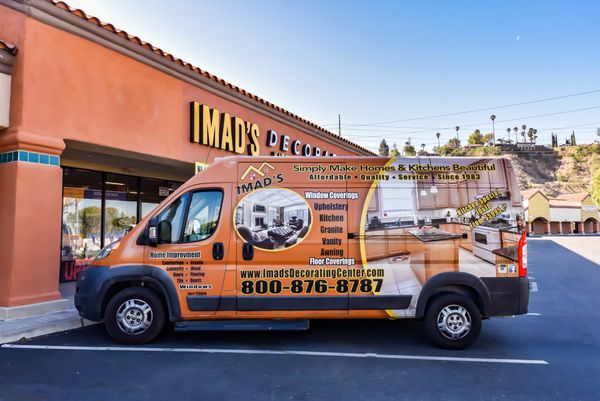 Imad's home improvent and decorating center delivery van inColton CA