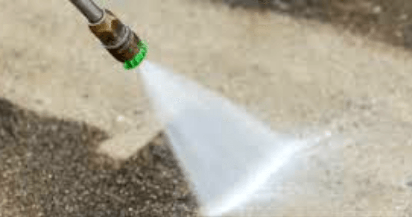 pressure wash the dirt away with Hydra Clean