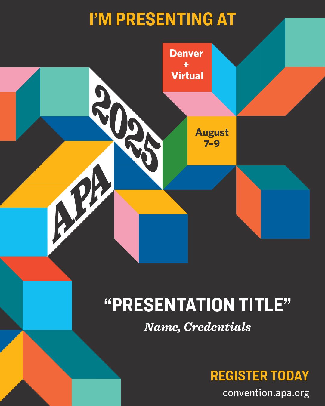 Social graphic for presenters