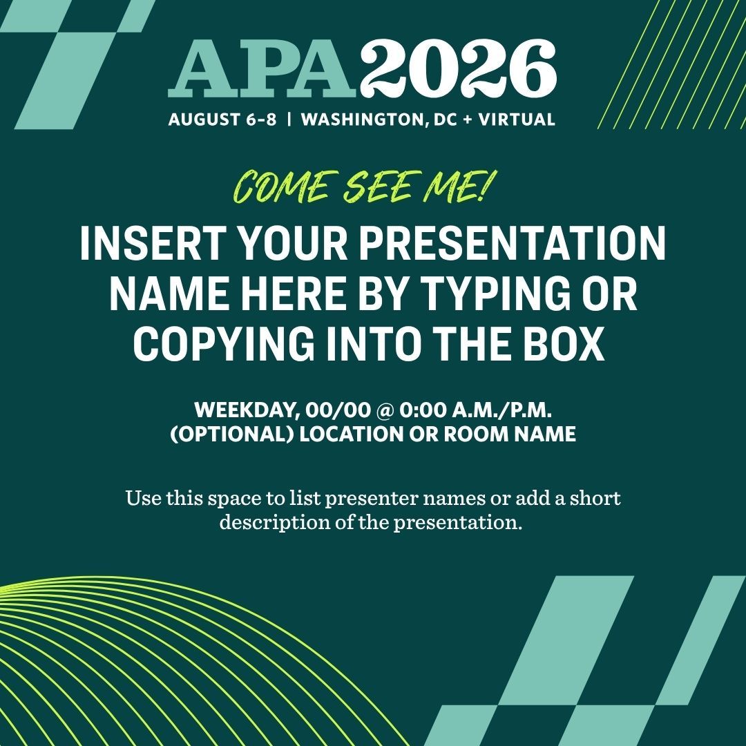 Social graphic for presenters