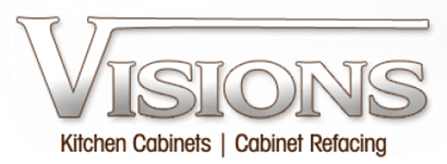 Visions The logo for visions kitchen cabinets and cabinet refacing