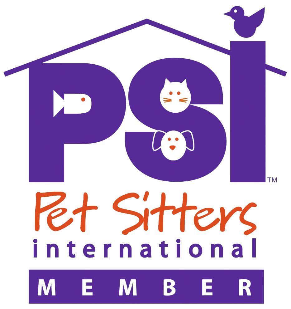 A purple logo for pet sitters international member