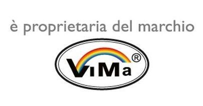 Un logo per vima con un arcobaleno al centro