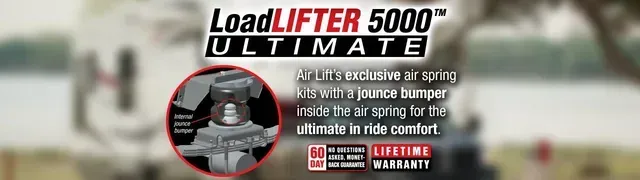 LoadLifter 5000 Ultimate air spring with a jounce bumper inside for ultimate ride comfort.