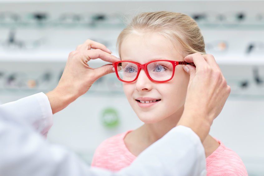 Protective Glasses — Girls Wearing Eyeglasses in Lafayette, IN