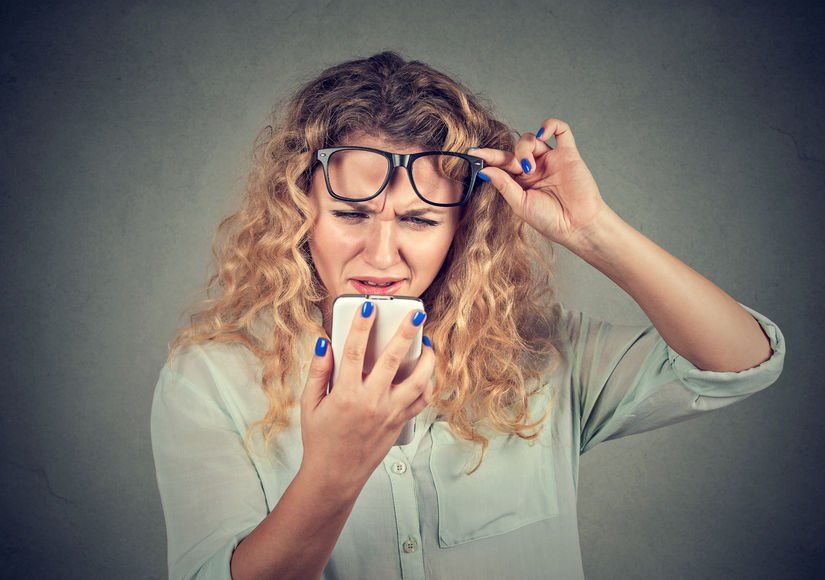 Eye Problems — Woman Squinting in Lafayette, IN