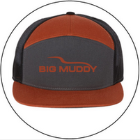 A hat that says big muddy on it