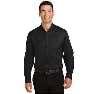 A man is wearing a black shirt and black pants.