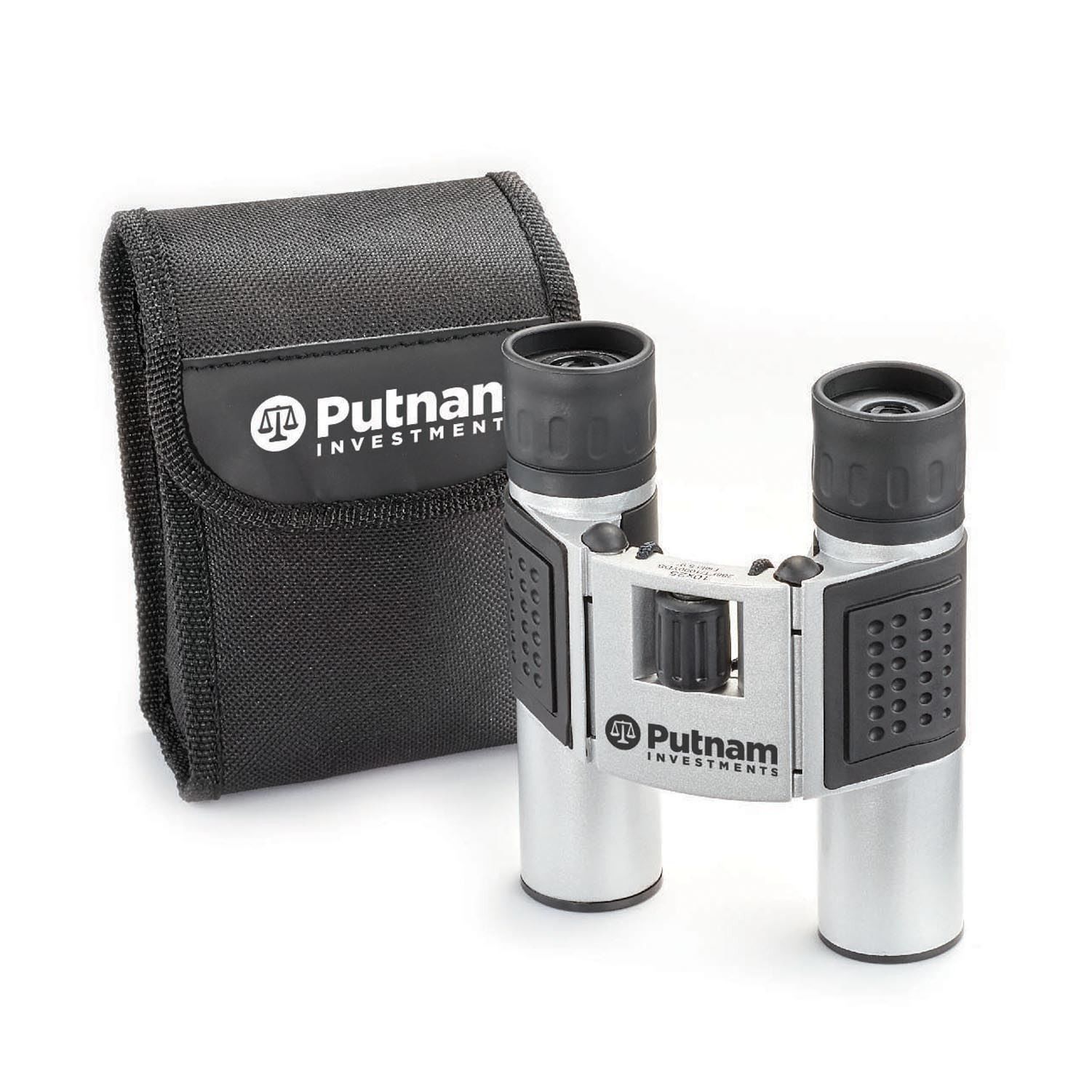 A pair of binoculars with a putnam investment case