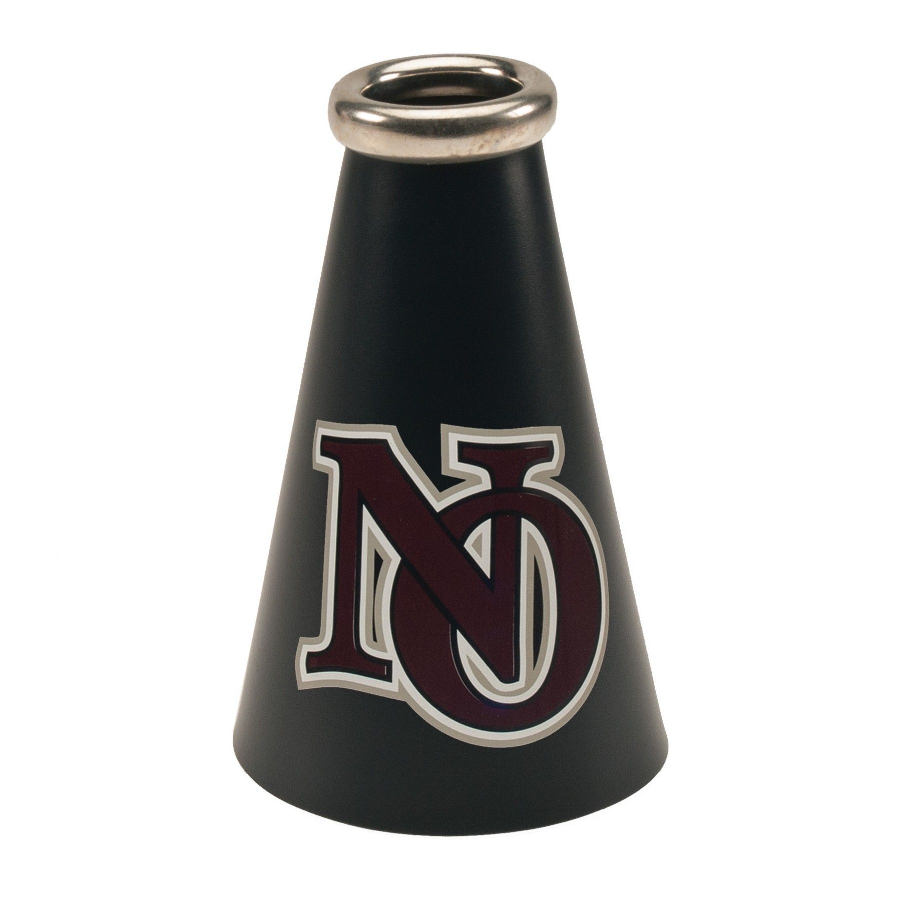A black megaphone with the letter n on it