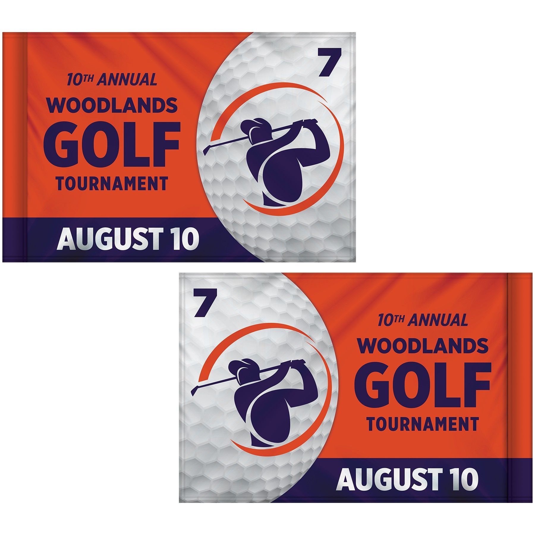 Two flags for the 10th annual woodlands golf tournament