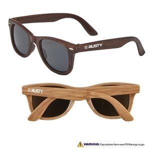 A pair of rusty sunglasses made of wood
