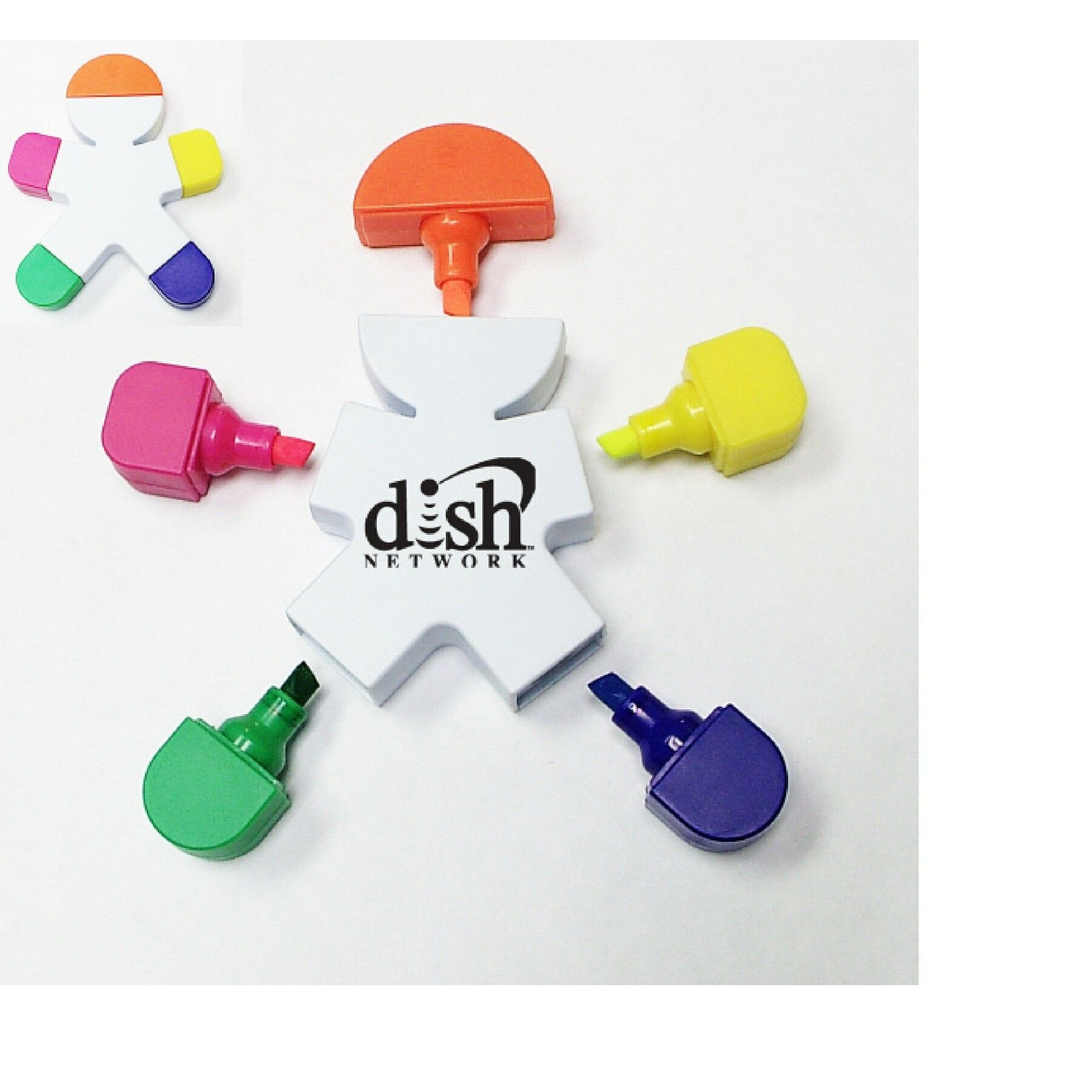 A dish network logo is on a piece of paper