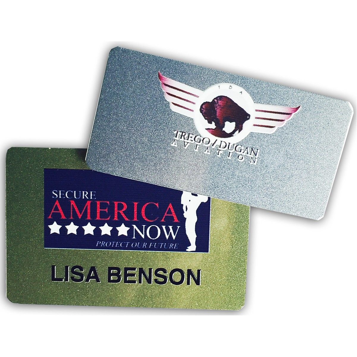 Two business cards with one that says lisa benson on it