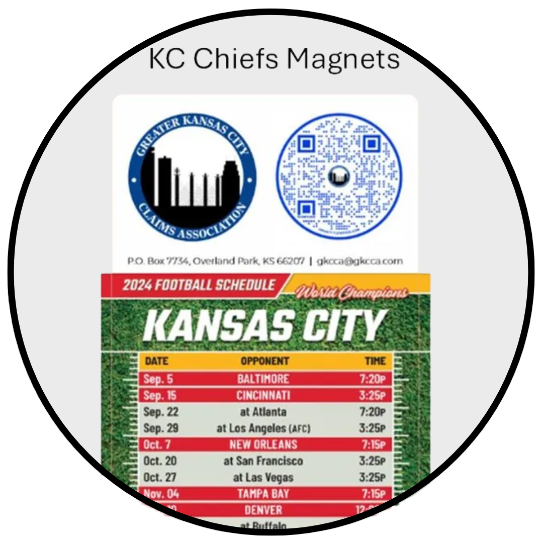 A kansas city magnet with a circle around it