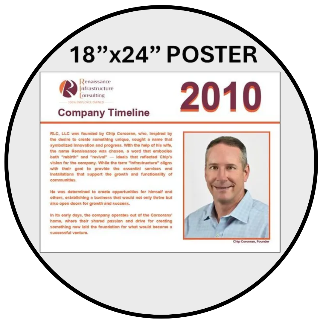 A poster with a picture of a man and the year 2010