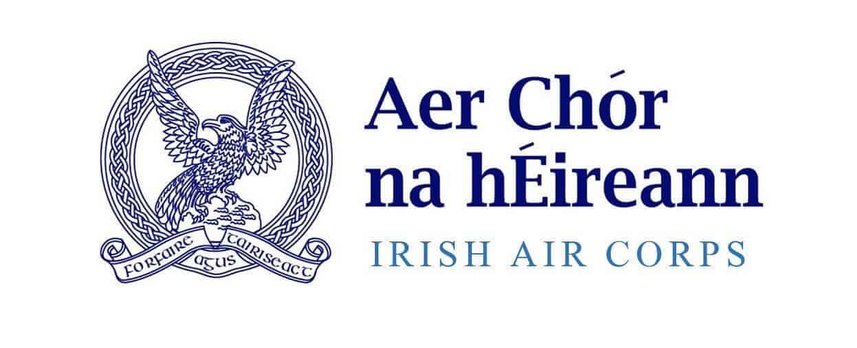 A blue logo for the irish air corps