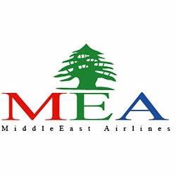The logo for middle east airlines has a tree on it.