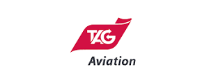 A red tag aviation logo on a white background